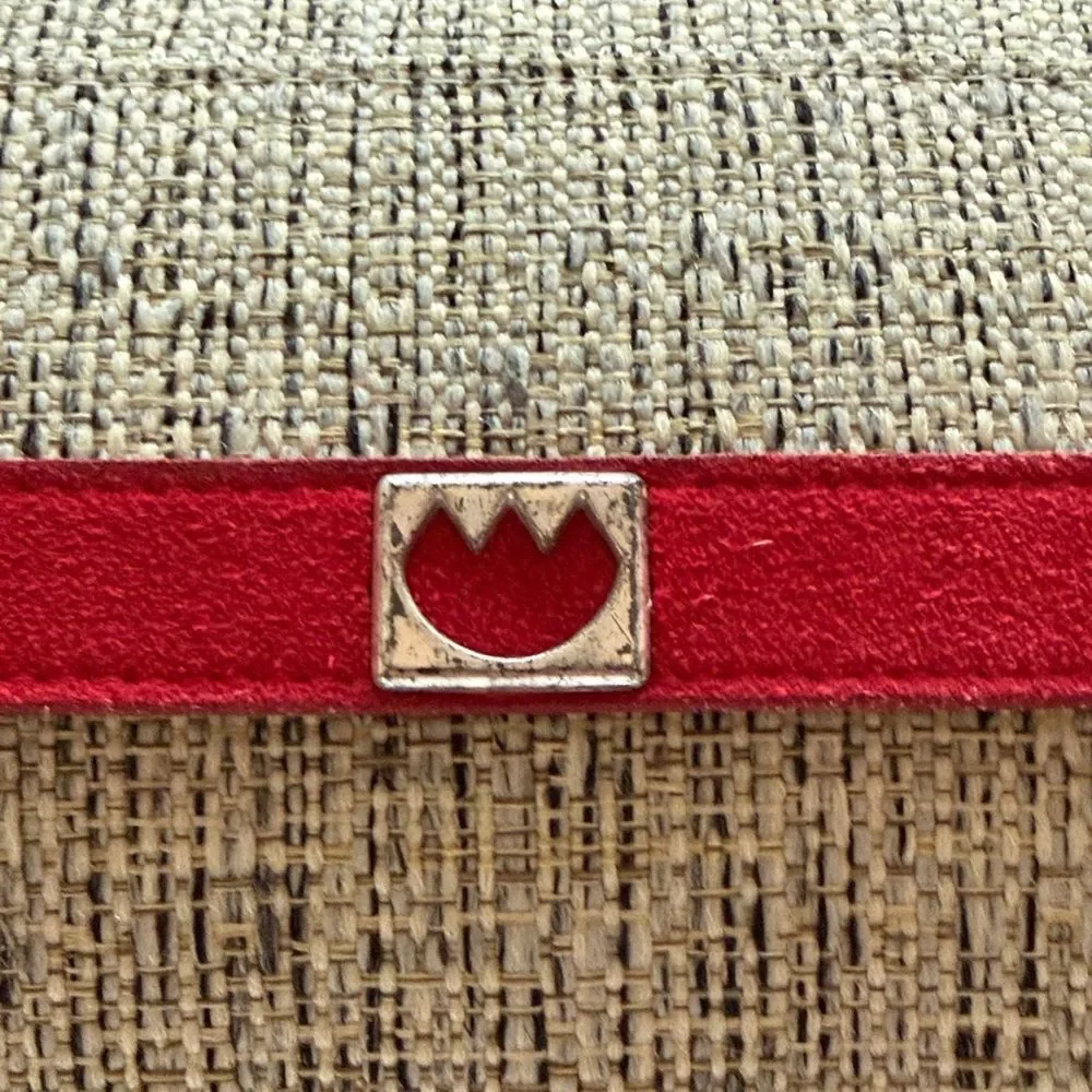 VINTAGE red suede Roper belt